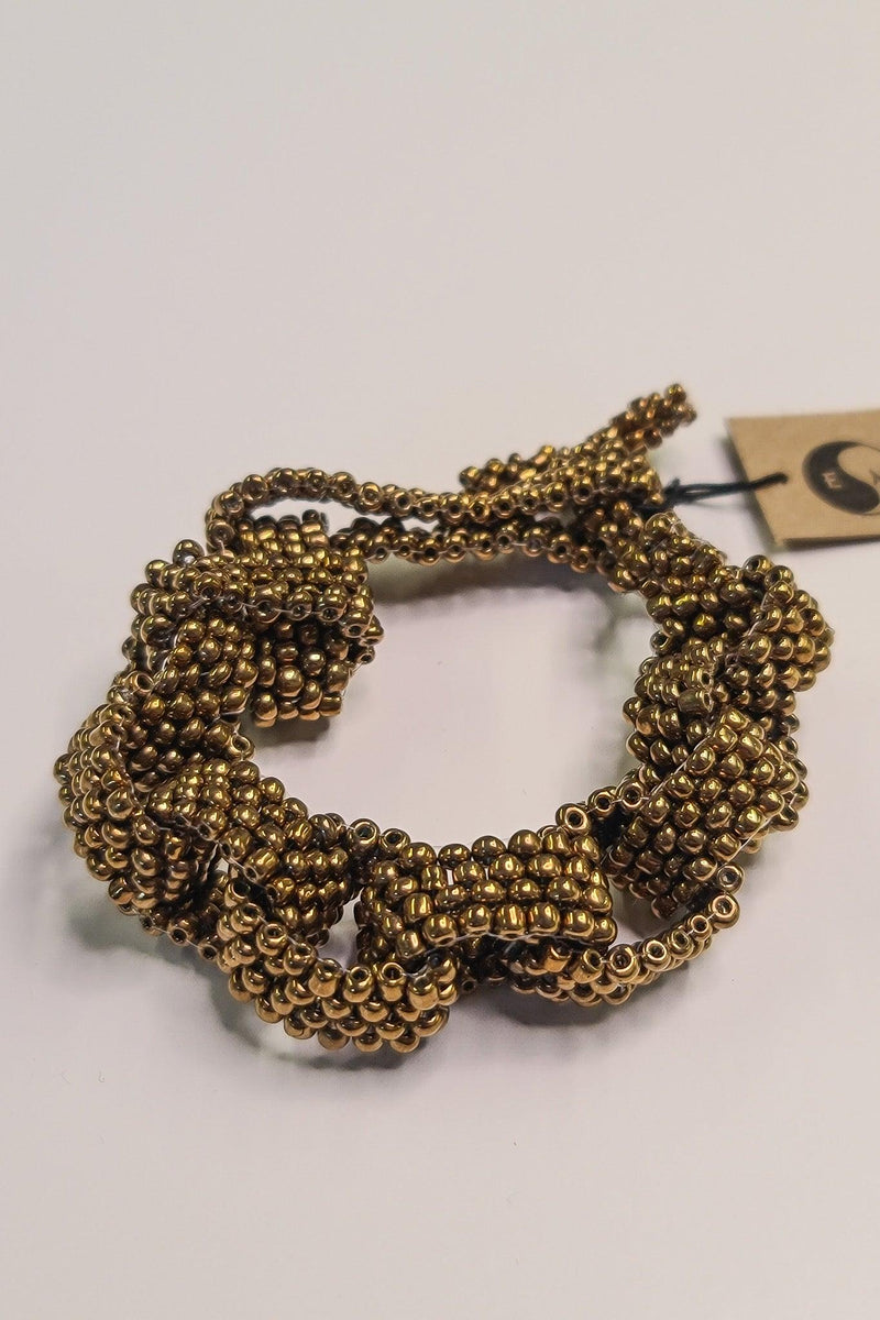 Hand Crochet Beaded Links Bracelet - Revir