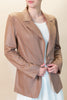 Liquid Leather Single Button Blazer