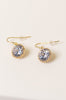 Crystal Clear Round Earrings