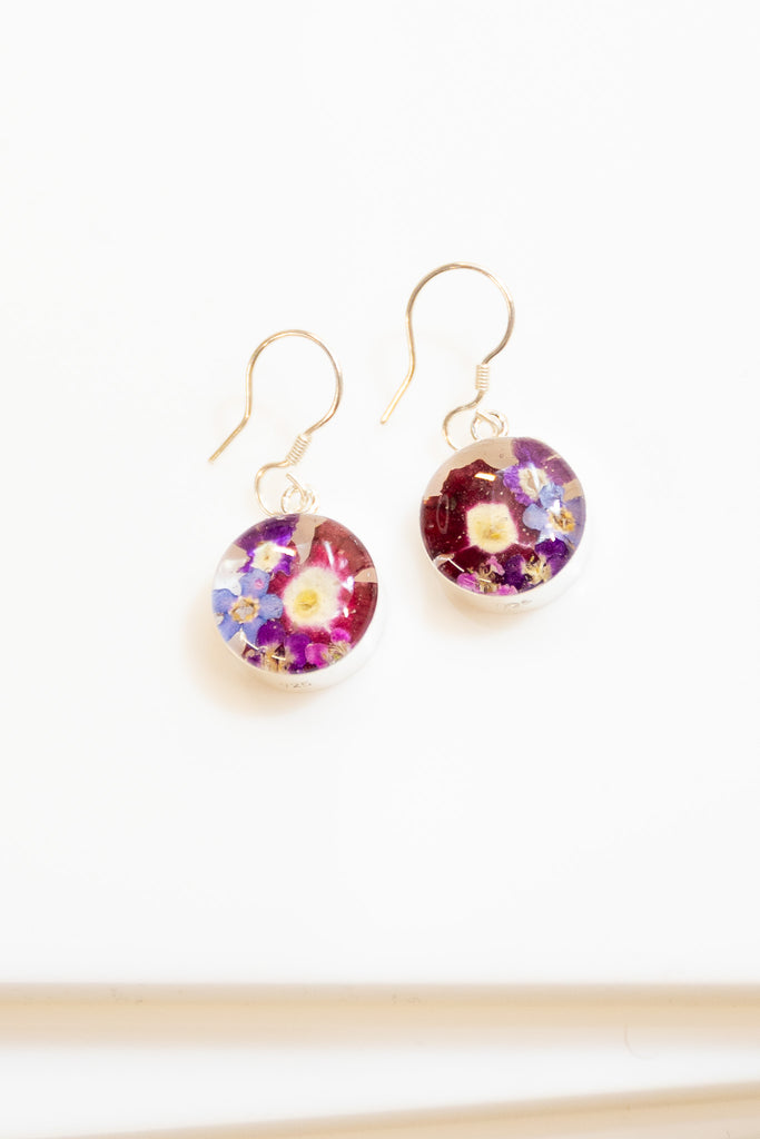 Round Floral Earrings