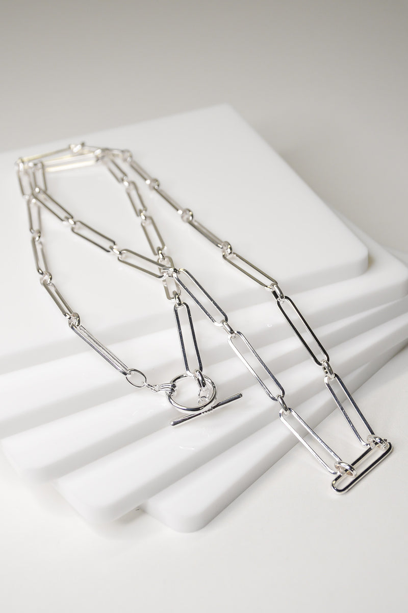 Wide Paperclip Necklace