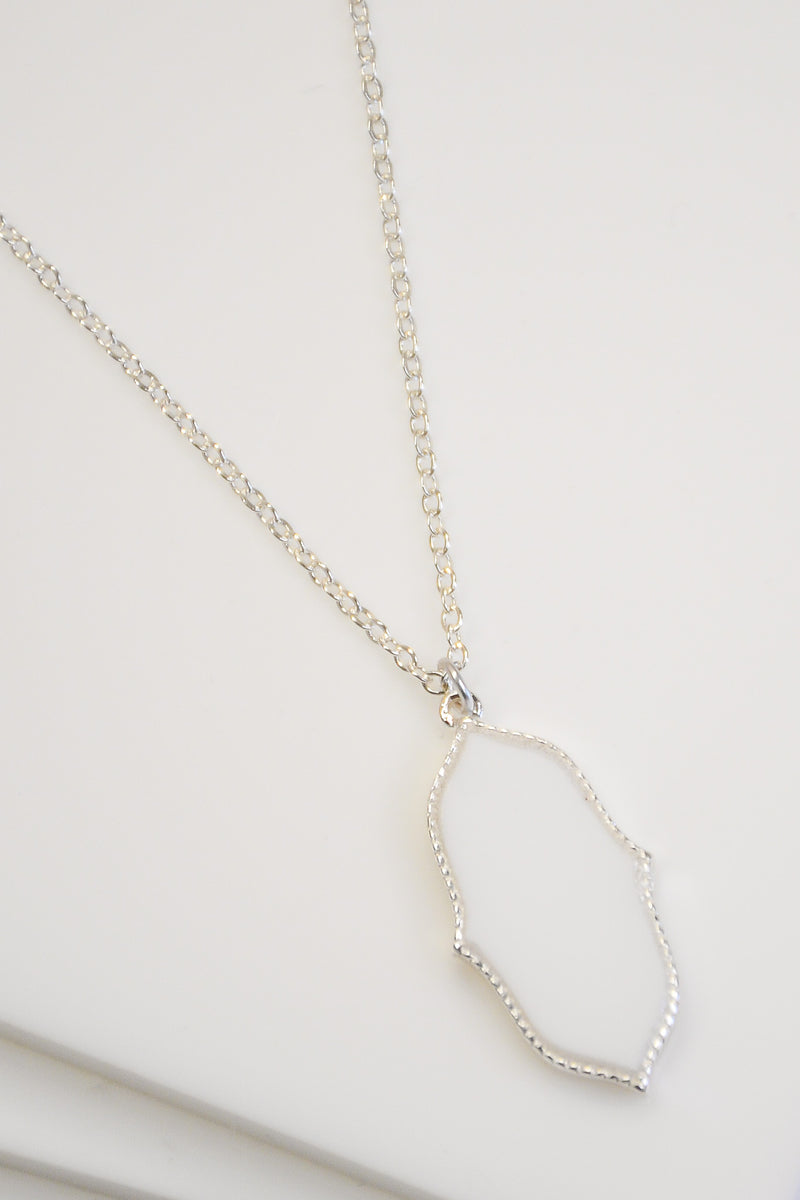White Baroque Pendant Necklace