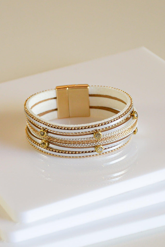 Gold and Silver Magnetic Bracelet
