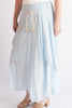 Light blue skirt with a belt on a white background