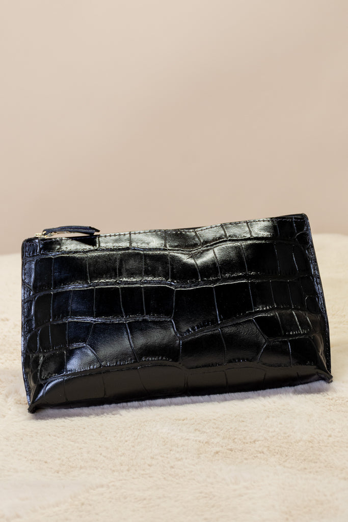 Embossed-Gator Essential Pouch