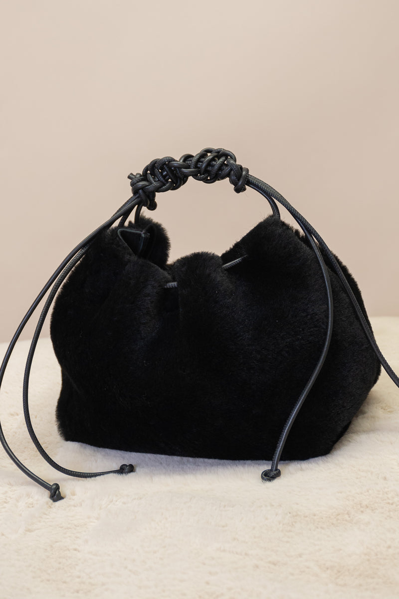 Shearling Mini Drawstring