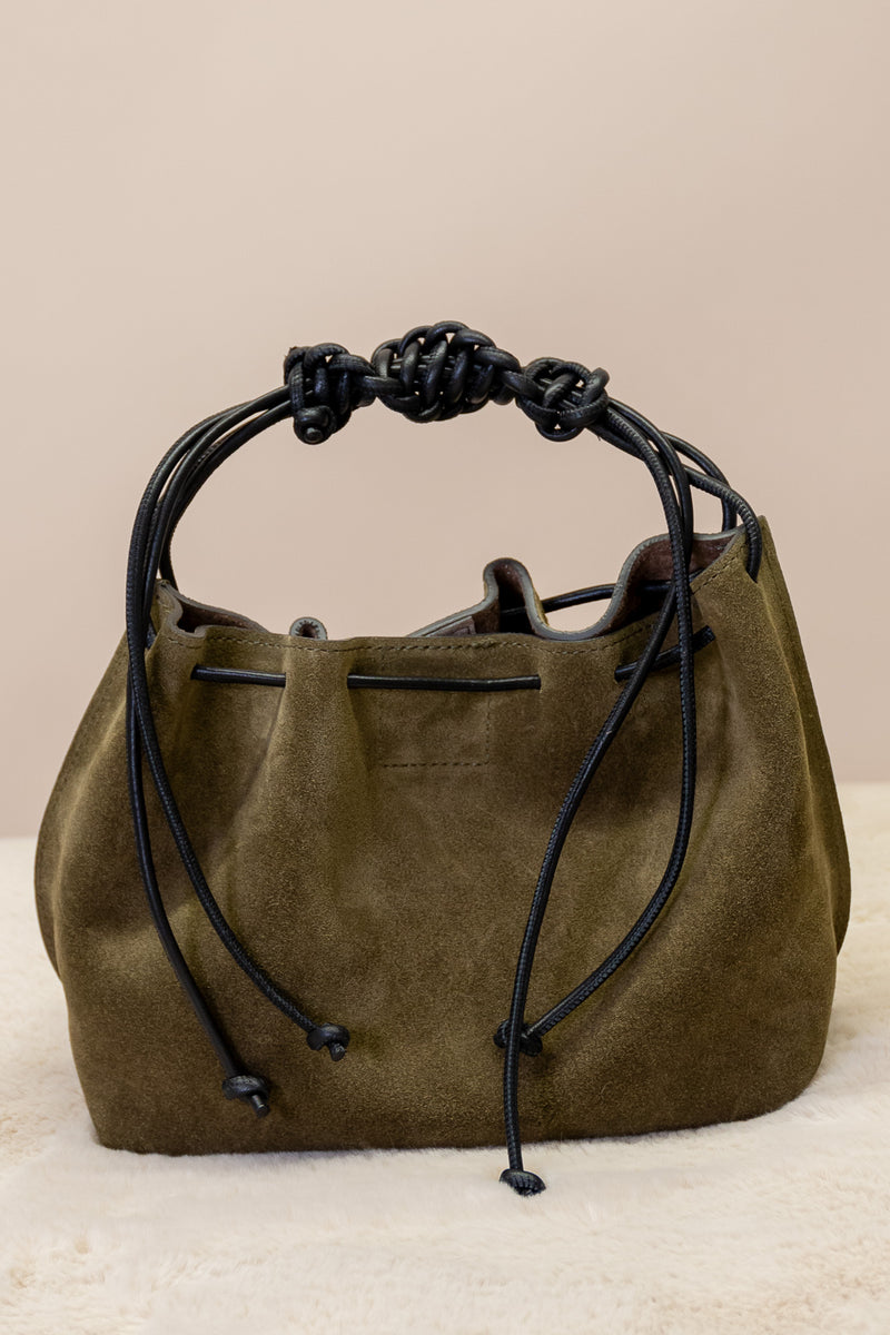 Suede Mini Drawstring