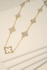 Gold Long Necklace with Silver Accents