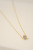 Gold Chain Necklace with Spool Pendant