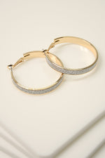 Hoops in Gold with Silver Sparkle