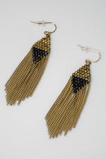 Didi Black and Gold Chain Earrings