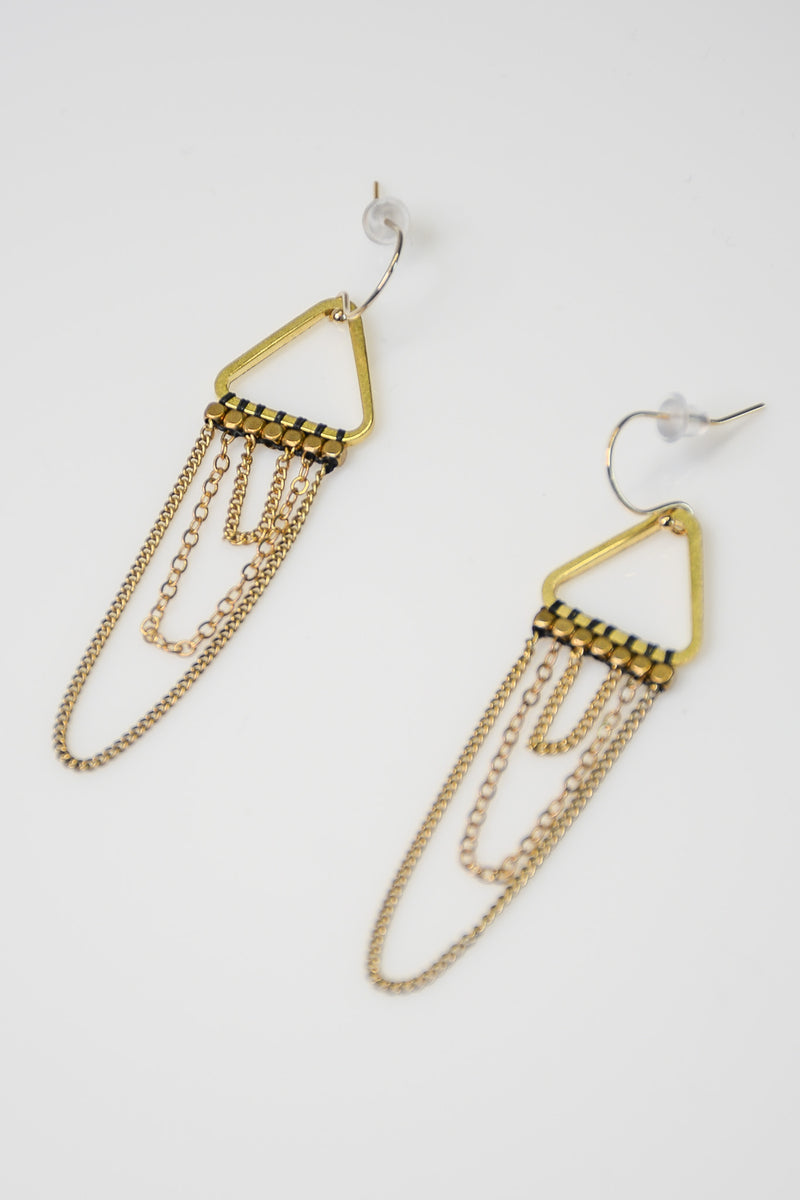 Didi Gold Chain Loop Earrings