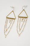 Didi Beads with Gold Chain Earrings