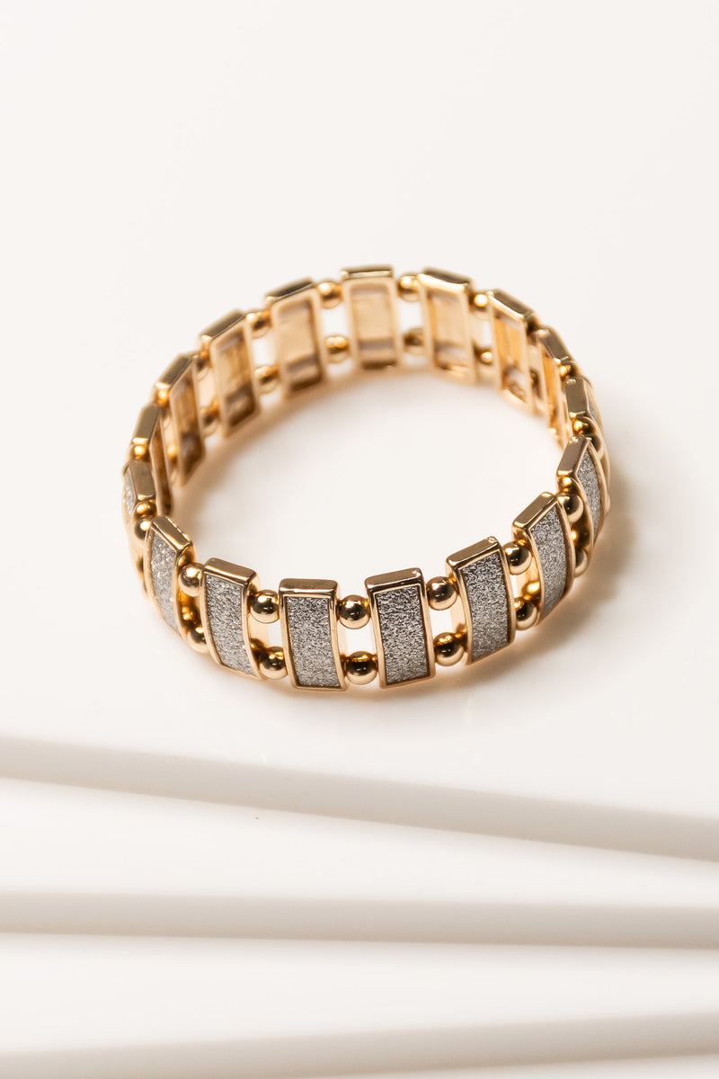 Ladder Bracelet in Gold and Silver Sparkle