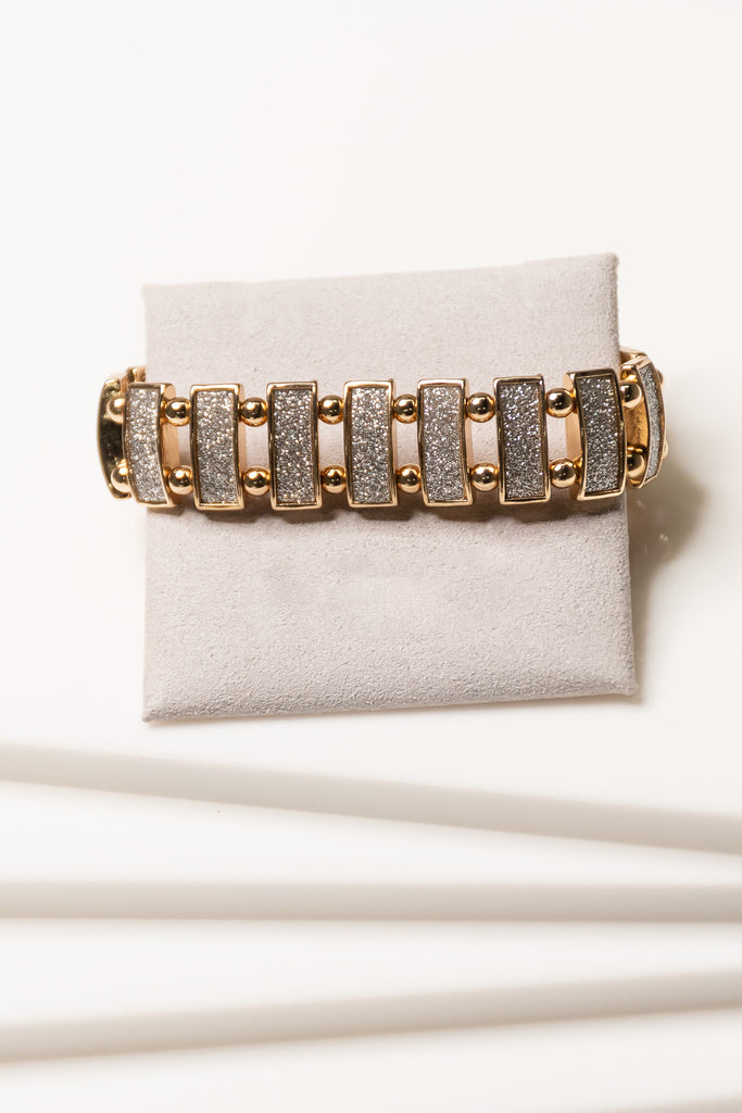 Ladder Bracelet in Gold and Silver Sparkle