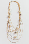 Layered Gold Ball Necklace