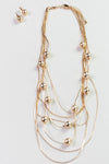 Layered Gold Ball Necklace