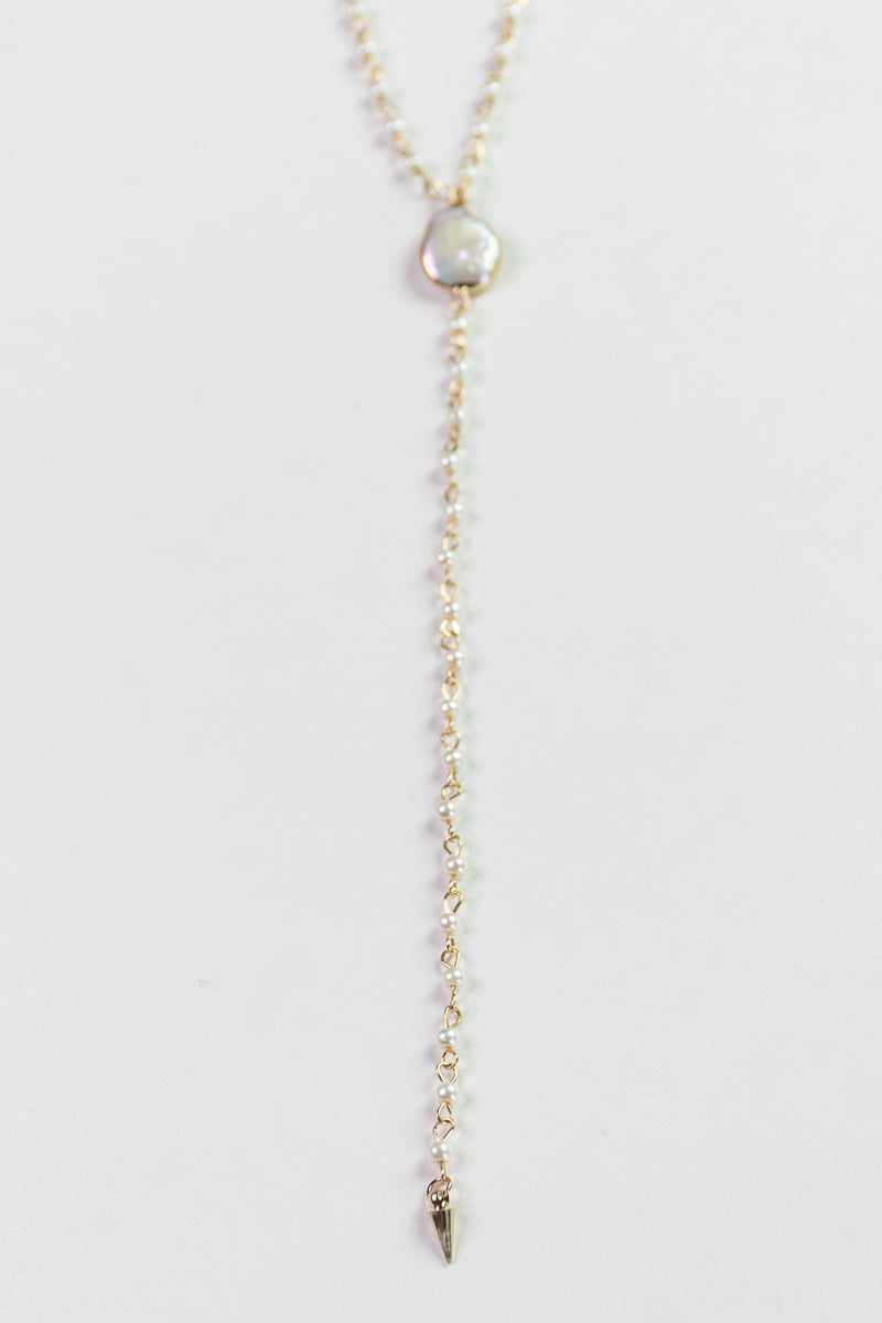 Mother Of Pearl Drop Necklace