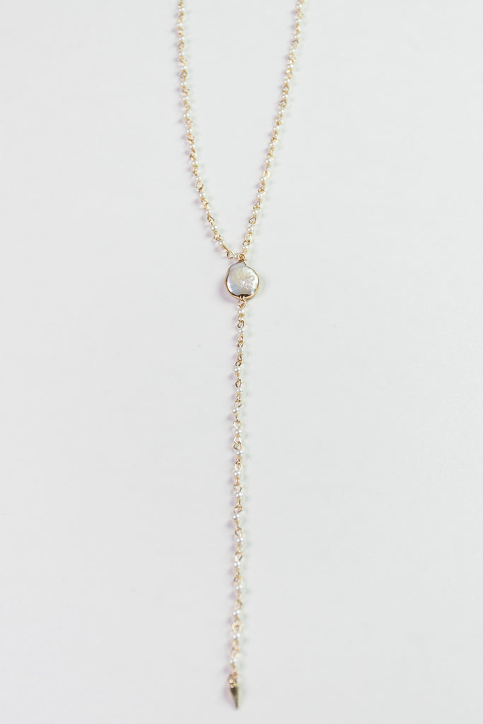 Mother Of Pearl Drop Necklace
