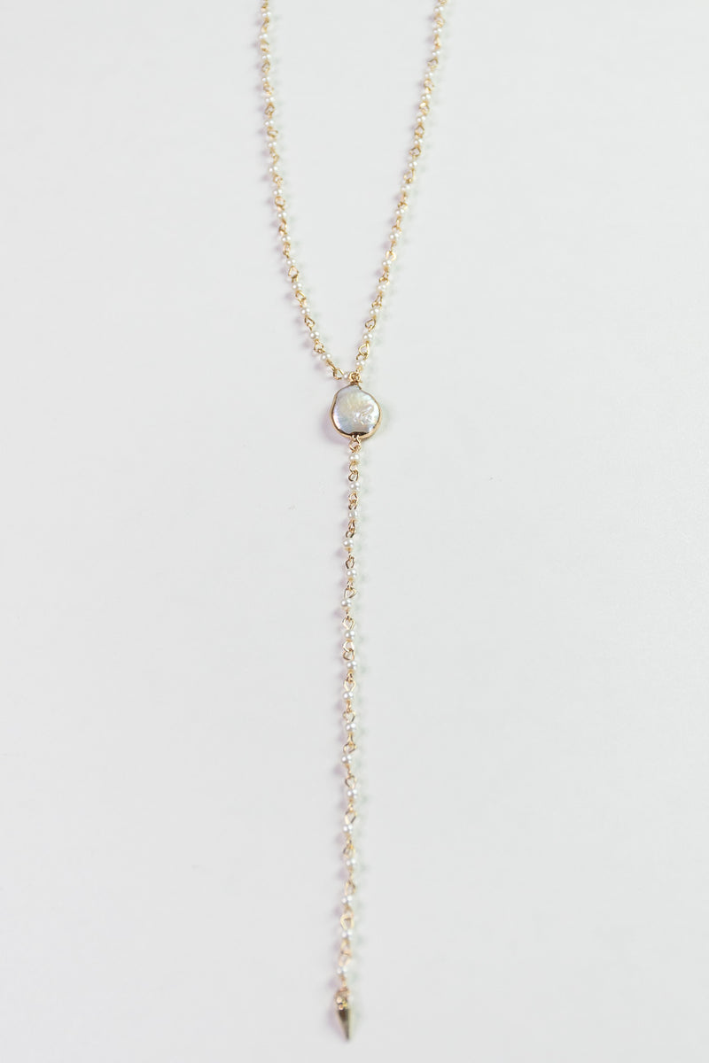 Mother Of Pearl Drop Necklace