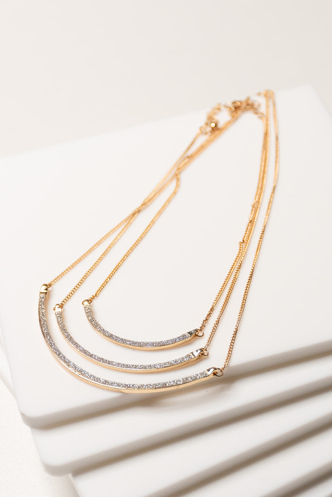 Curved Bar Necklace Set