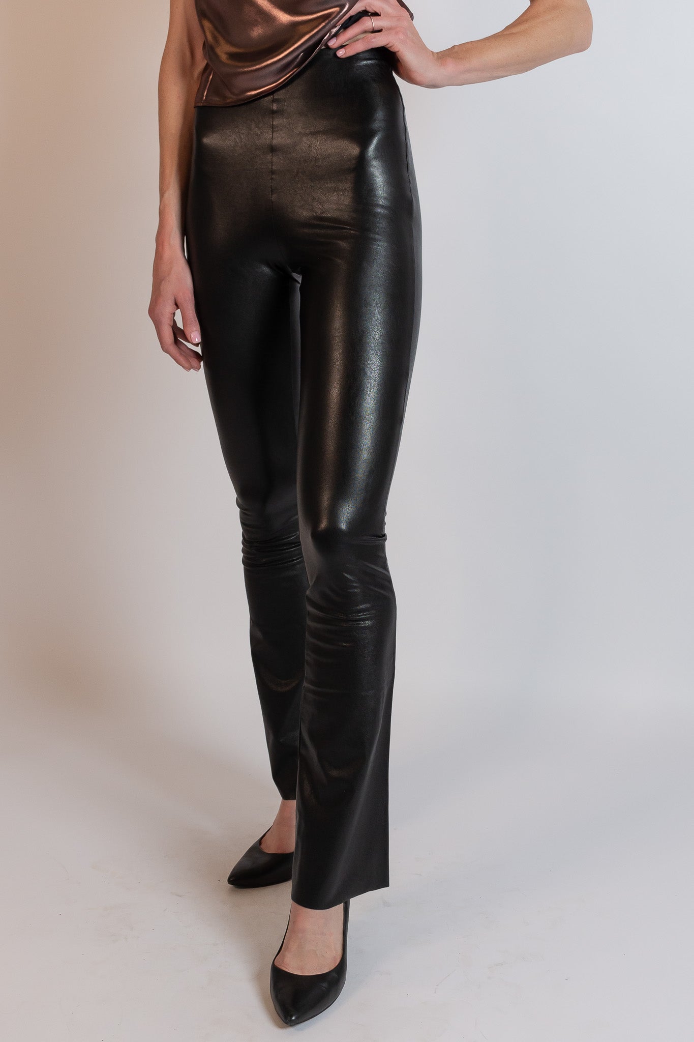 Faux Leather Legging by Commando - Cadet