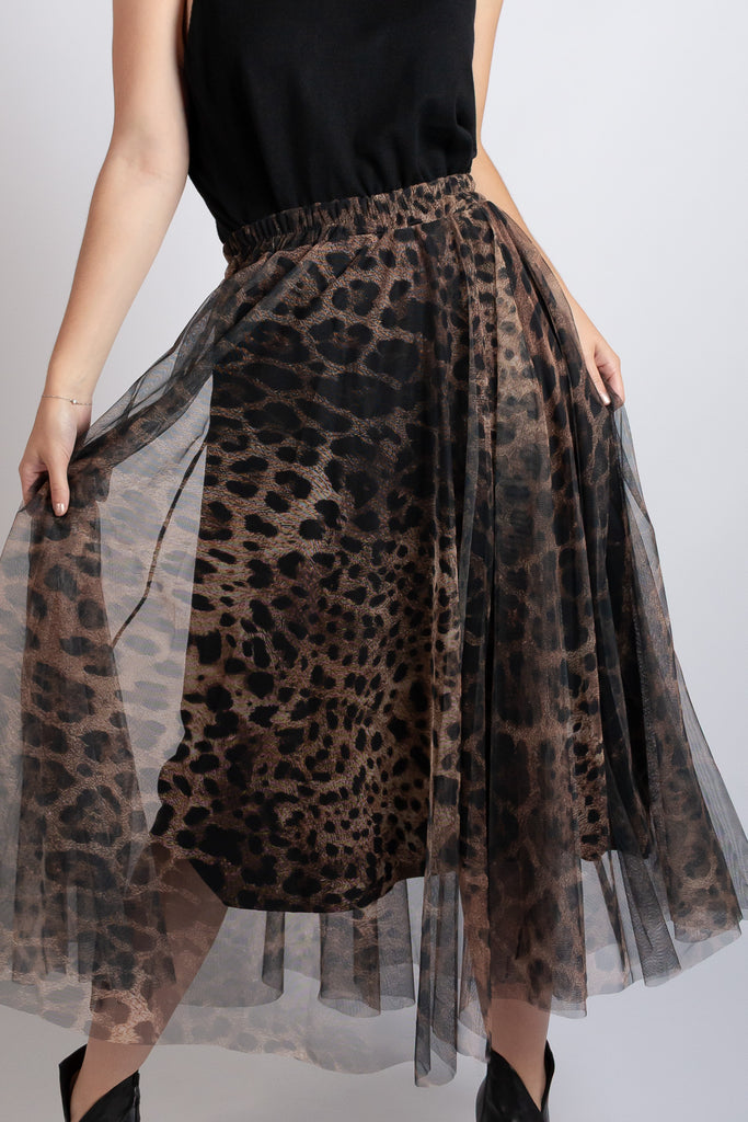 Cheetah Print Skirt