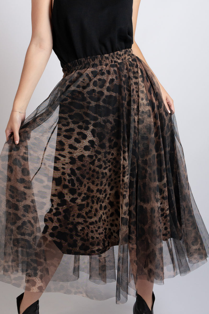 Cheetah Print Skirt