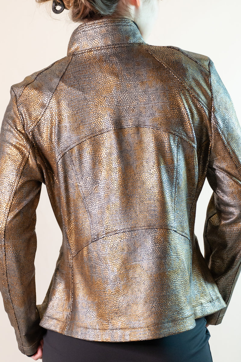 Shimmer Liquid Leather Signature Jacket