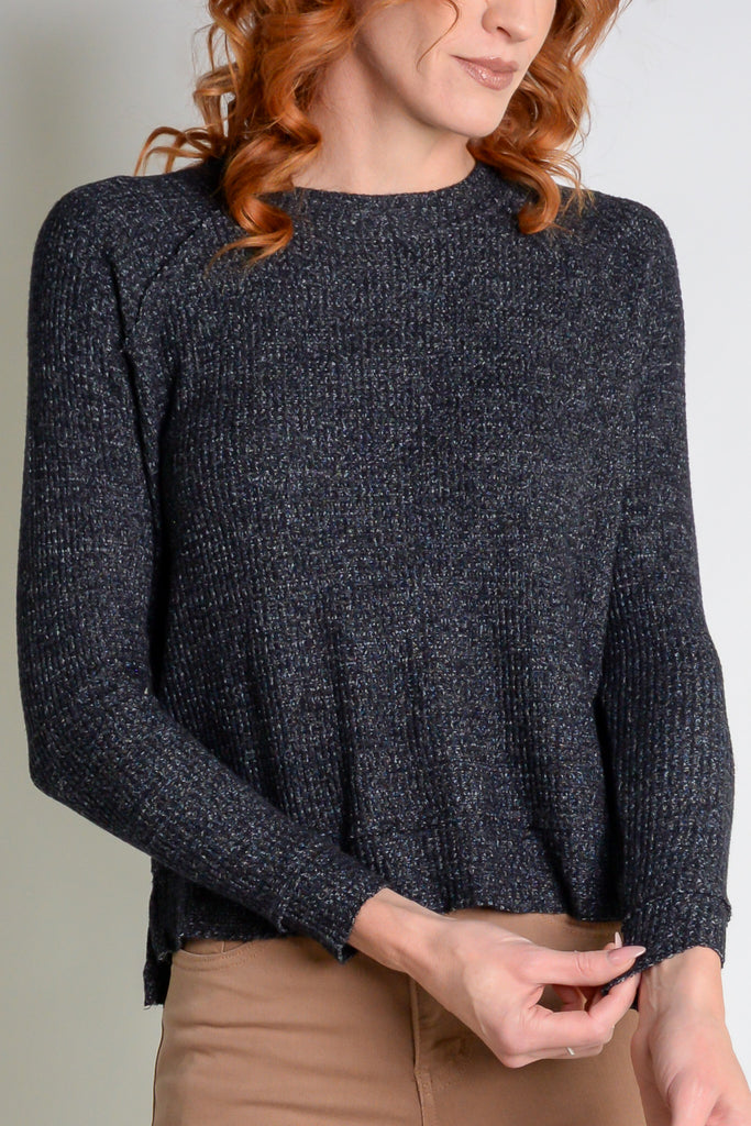 Lush Waffle Knit Harlow Crew