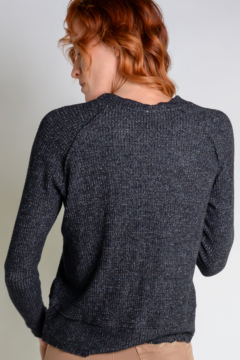 Lush Waffle Knit Harlow Crew