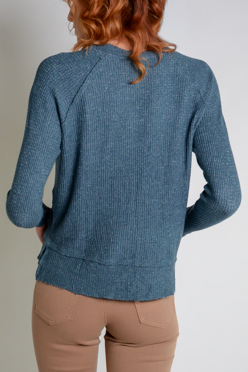 Lush Waffle Knit Harlow Crew