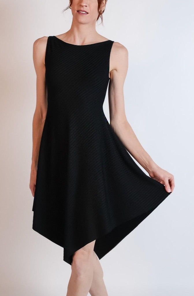 Aditi Dress showing fluid drape and adaptable fit