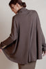 Revir Dua Tunic in truffle back view drape and flow. 