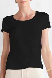Women’s bamboo Ivy tee featuring a soft, breathable fabric and relaxed everyday fit