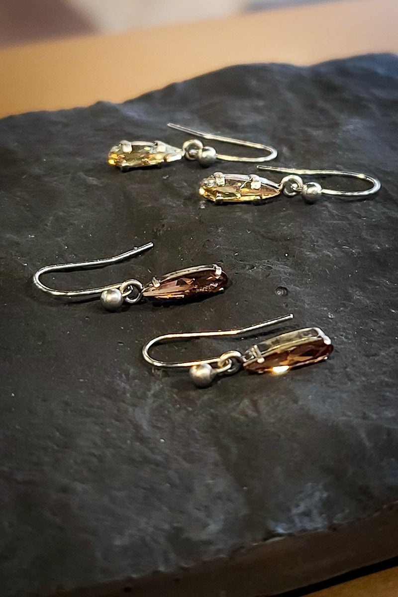 Small Raindrop Crystal Earrings - Revir