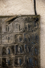 Croc-Embossed Strappy Pouch - Revir