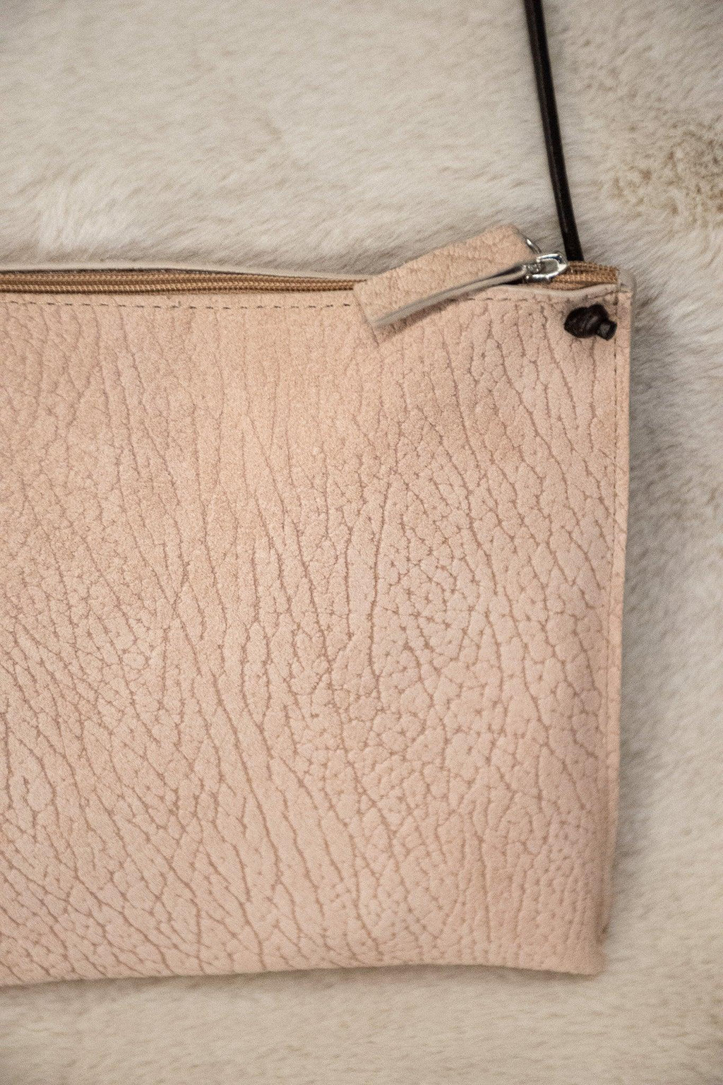 Embossed Suede Strappy Pouch - Revir