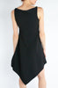 Best-selling Aditi rib knit dress in black back view by Revir